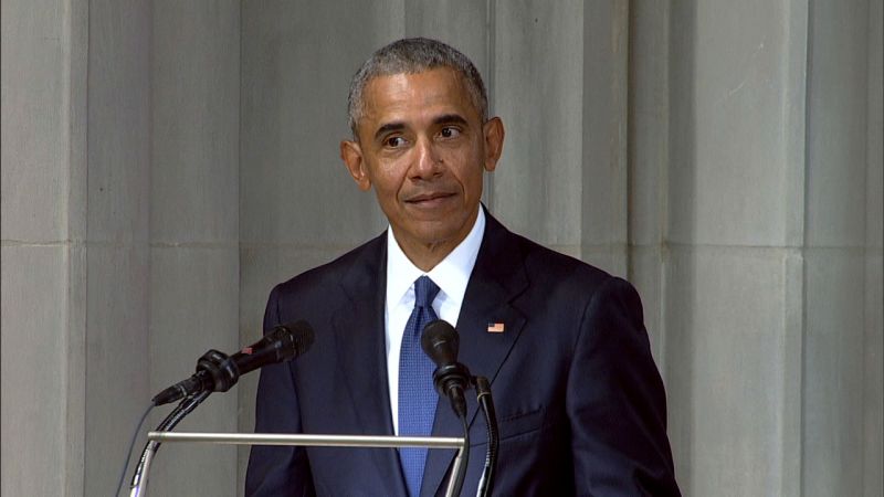 Obama Makes Guests Laugh During McCain's Eulogy | CNN Politics