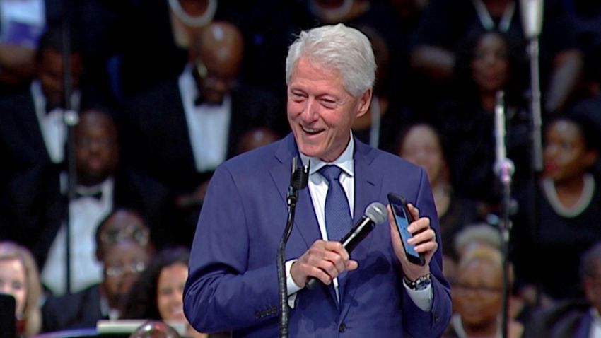 bill clinton aretha franklin phone sot nr vpx_00004501
