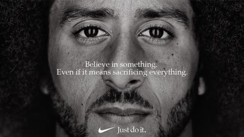 Kaepernick became the face of a major Nike ad campaign last month. 