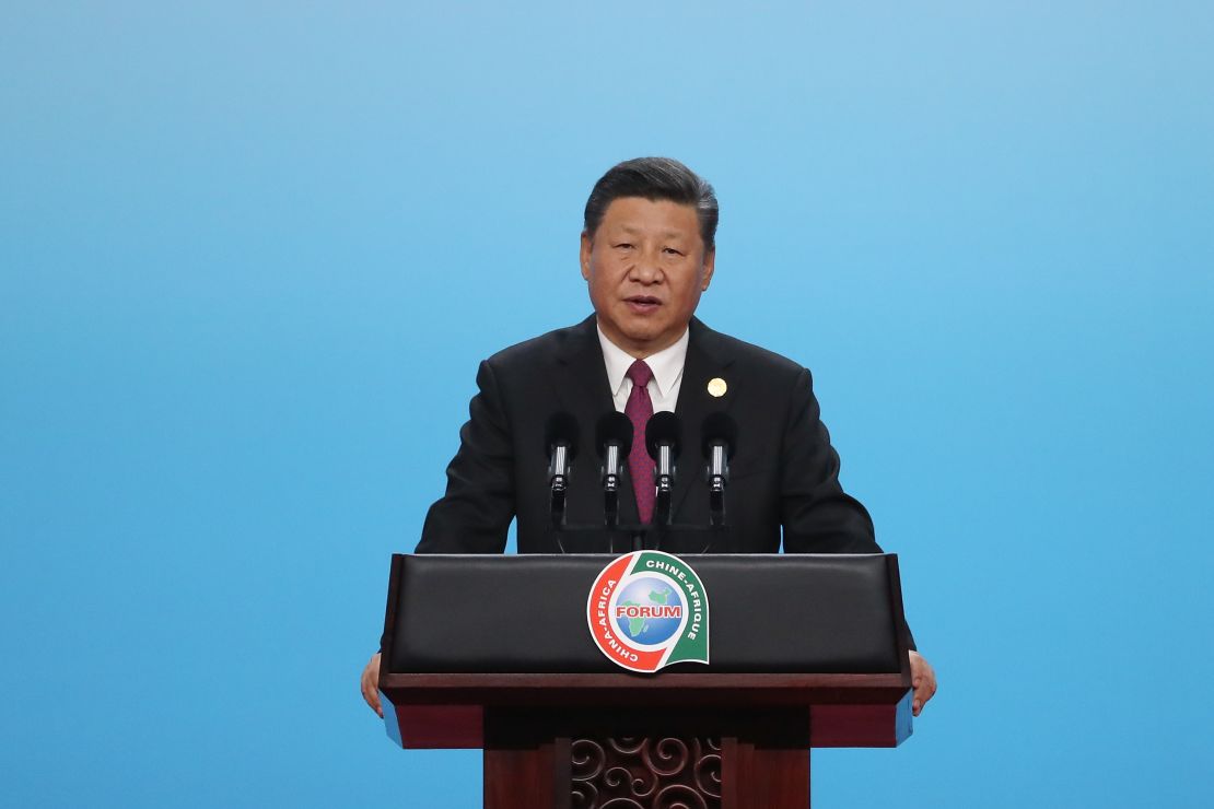 Chinese President Xi Jinping in Beijing on September 3, 2018, at the Forum of China and Africa Cooperation.