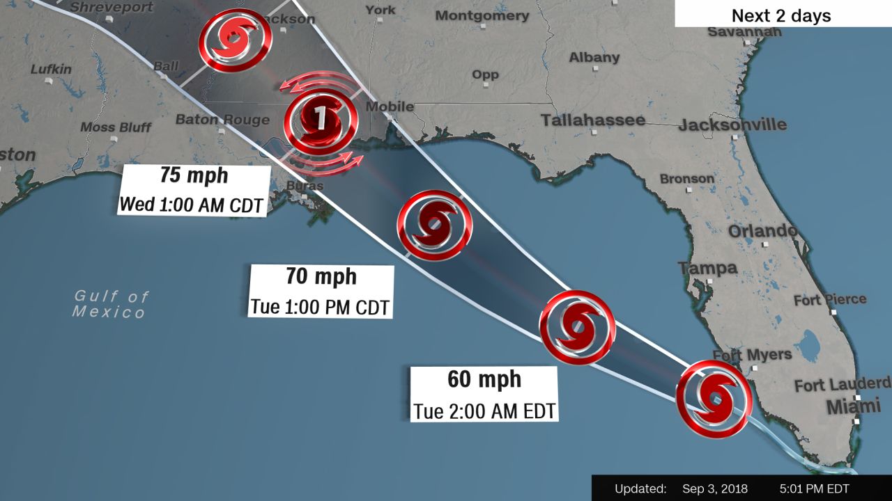 Tropical Storm Gordon is expected to get stronger by Tuesday.