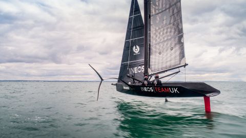 Ineos Team UK is the first of the 2021 America's Cup teams to test a foiling monohull.  