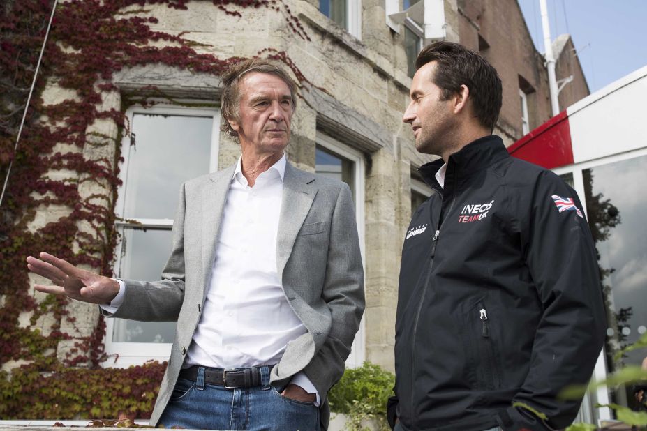 Britain's richest person Jim Ratcliffe (left) is pumping $141 million into Ben Ainslie's quest to win the 36th America's Cup in New Zealand in 2021.