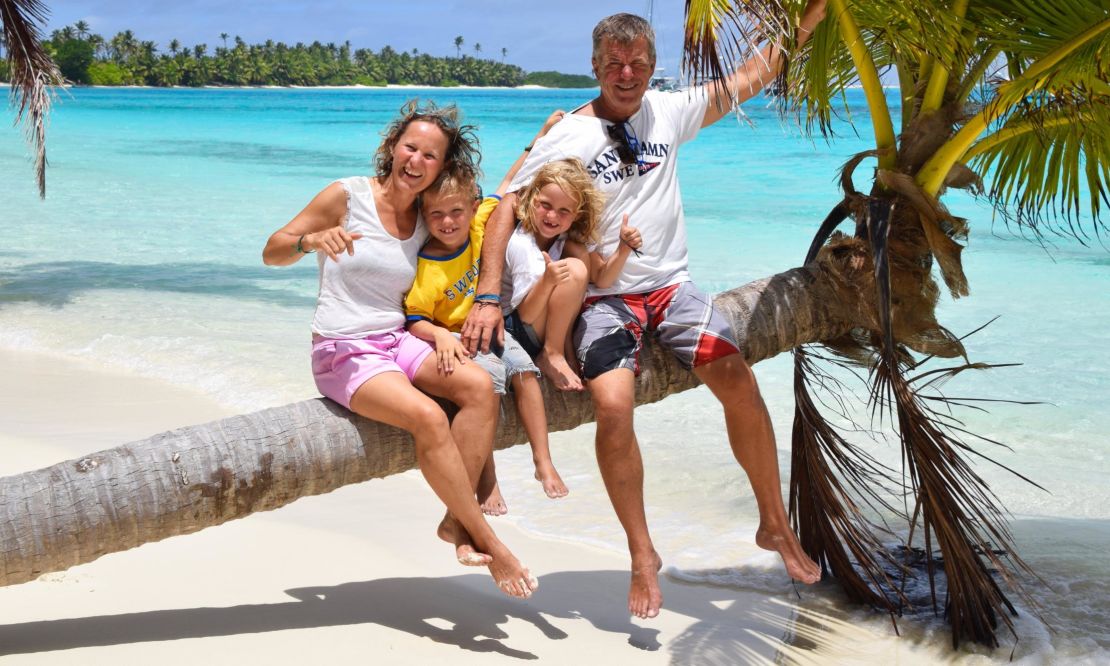The Wennberg family on the Cocos Keeling islands, a remote territory of Australia in the Indian Ocean.