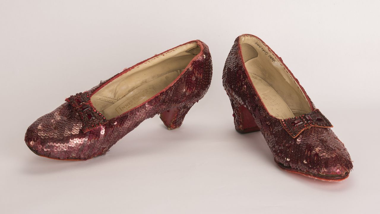 An image of the stolen ruby slippers released by the FBI after the shoes were recovered in 2018.