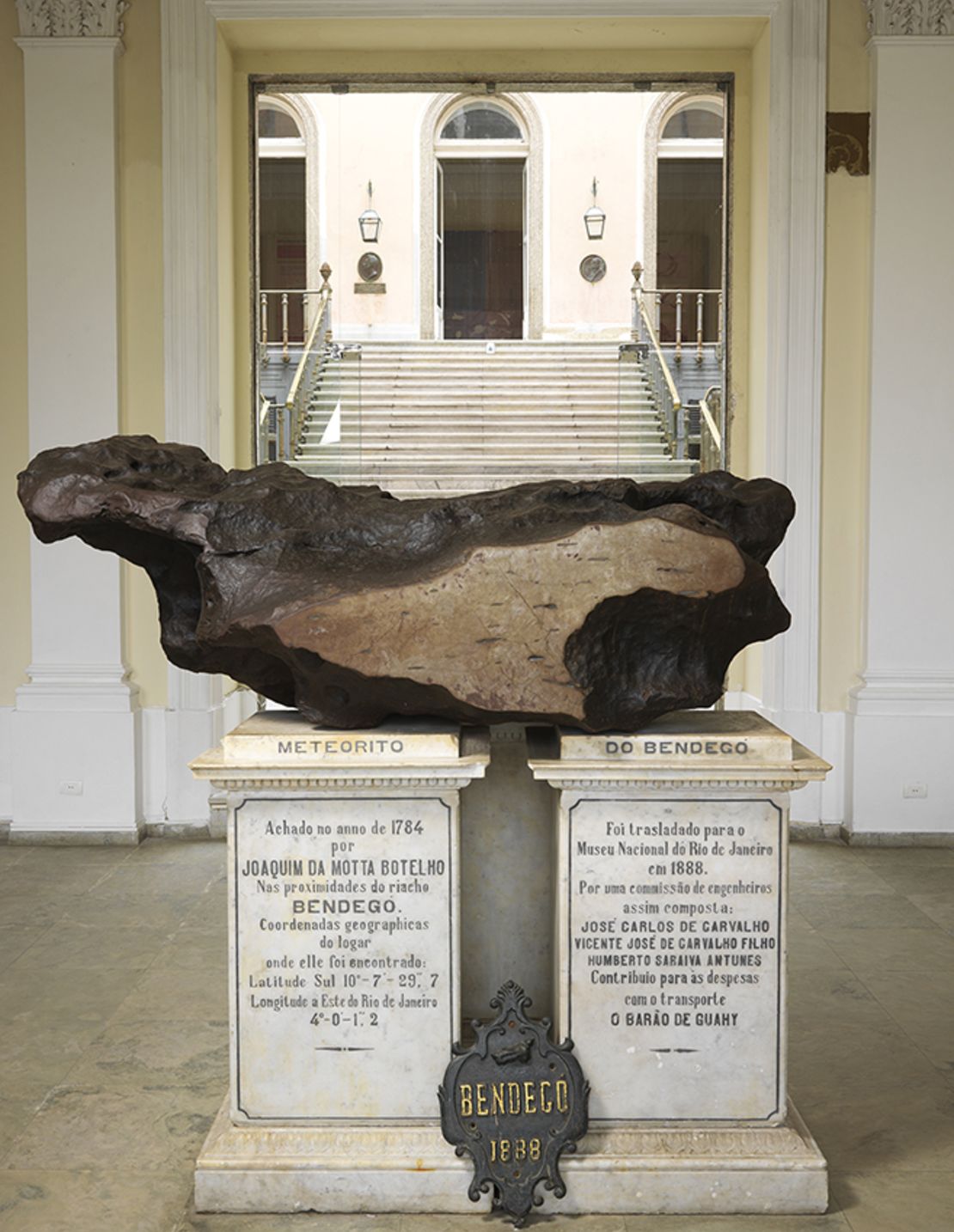 One of the world's largest meteorites, on display at the museum since 1888.
