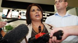 AUCKLAND, NEW ZEALAND - DECEMBER 16:  New Zealand television journalist Barbara Dreaver is interviewed after arriving at Auckland International Airport after being detained in Fiji on December 16, 2008 in Auckland, New Zealand. Dreaver was taken into custody at Nadi Airport on December 15, 2008 as she went though immigration. New Zealand's Acting High Commissioner Caroline McDonald is also expected to be deported from the country by Fijian officals later today in response to New Zealand's refusal to renew the visa held by the George Nacewa, the son of senior Fiji government official Rupeni Nacewa.  (Photo by Hannah Peters/Getty Images)