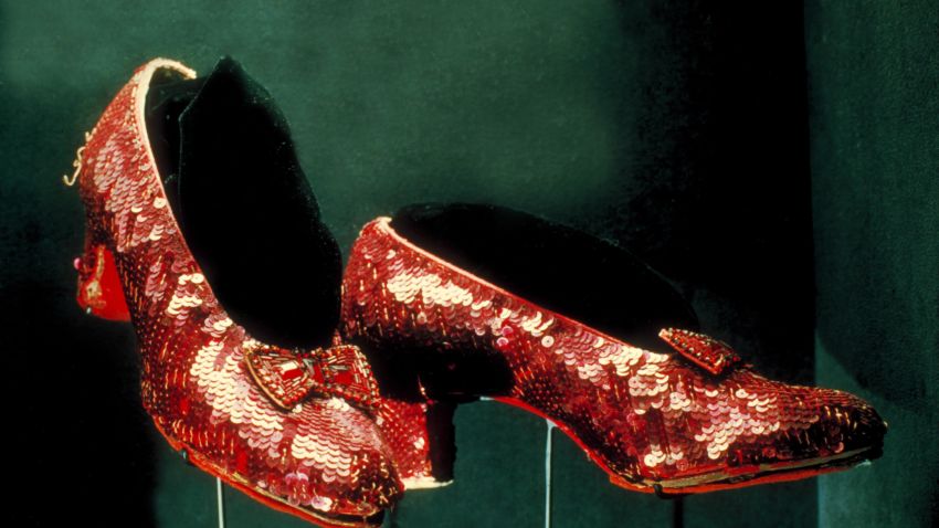 UNITED STATES - JANUARY 01:  red ruby shoes worn by Judy Garland as Dorothy in "The Wizard of Oz" on display at Smithsonian Museum.  (Photo by Henry Groskinsky/The LIFE Images Collection/Getty Images)