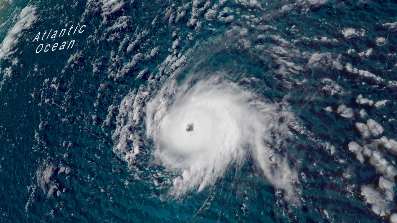 A satellite image shows Hurricane Florence on Wednesday, September 5. 