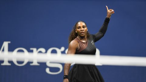 Serena Williams is through to her 12th US Open semifinal.