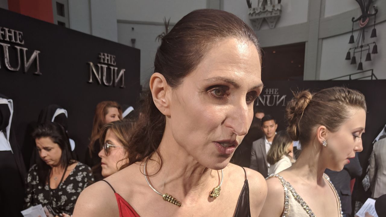 Actress Bonnie Aarons at the world premiere of 'The Nun'