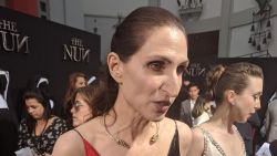 Actress Bonnie Aarons at the world premiere of 'The Nun'