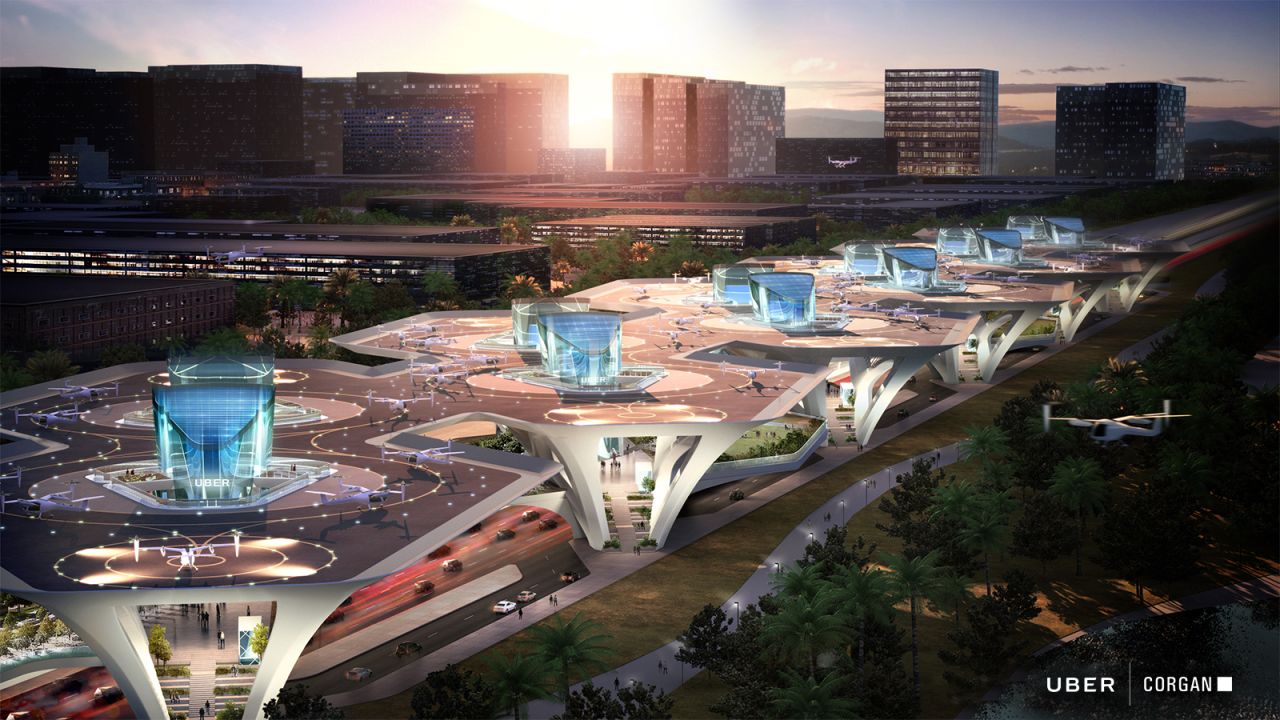 An image of a proposed VTOL model from Corgan, who presented during the Uber Elevate Summit.