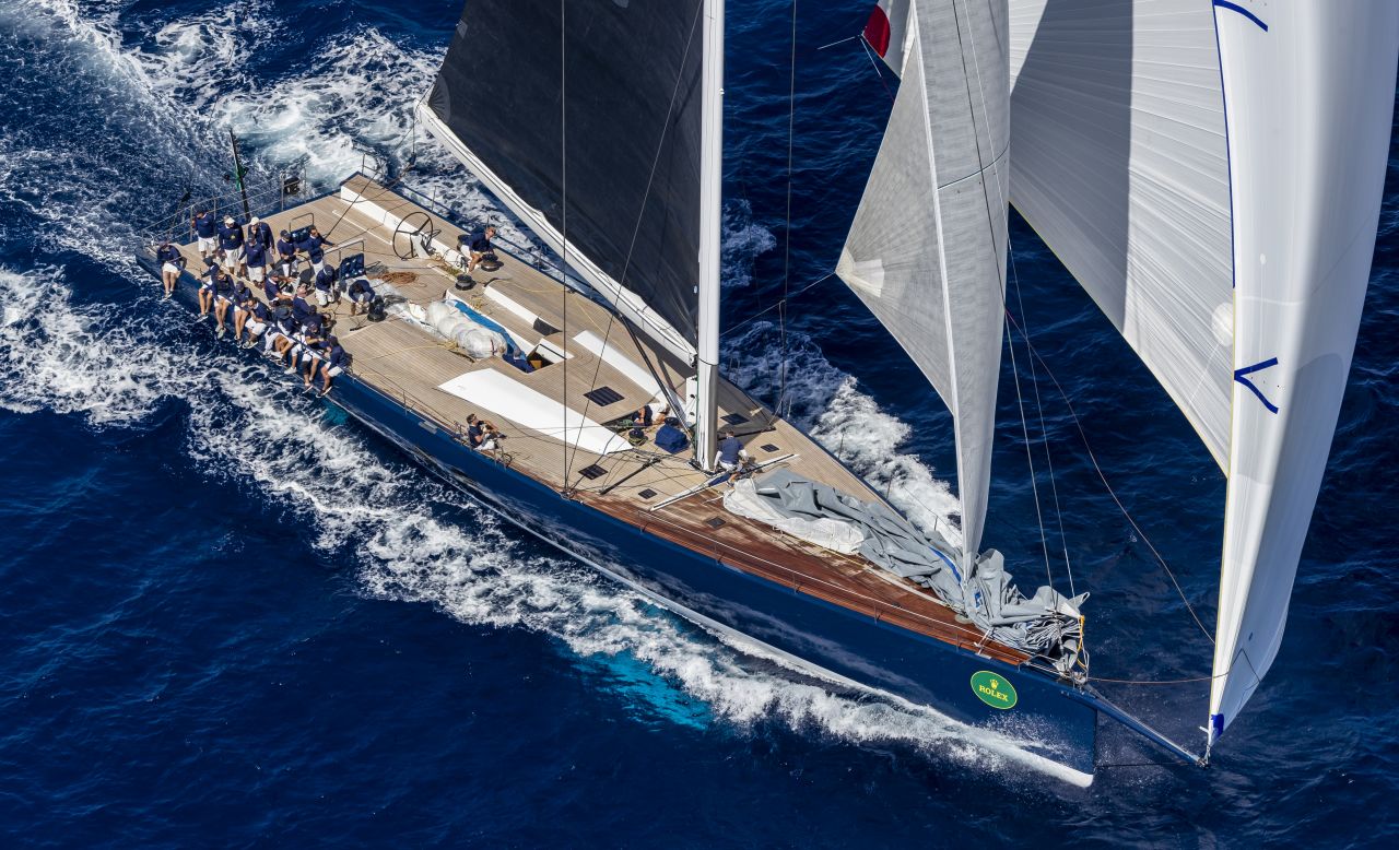 The 100-foot Wallycento Magic Carpet Cubed, owned by British businessman Sir Lindsay Owen-Jones, the ex-head of L'Oreal, came second to Topaz in its class.