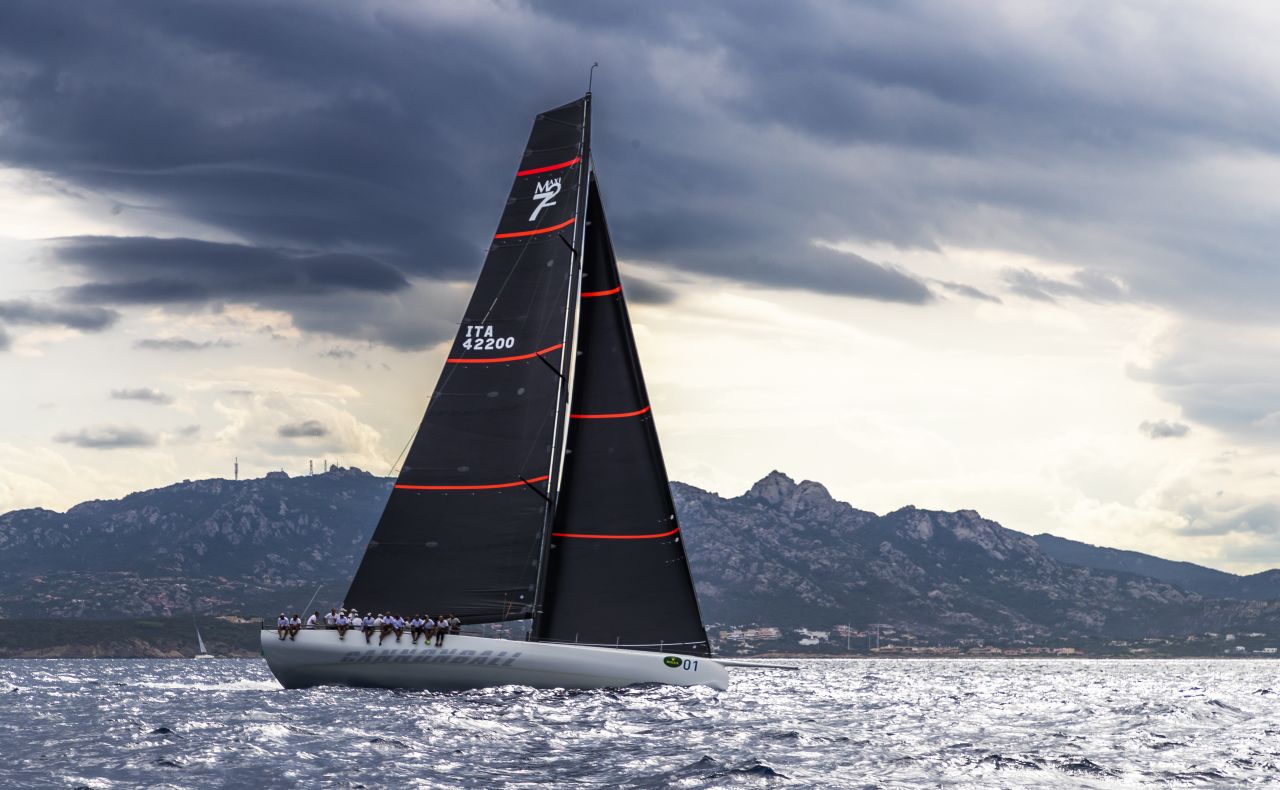 Cannonball, entered by Italian businessman Dario Ferrari, competes in the Maxi 72 class.