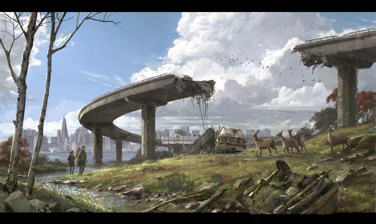 Concept art for "The last of us," which has sold 17 million copies since its release in 2013.