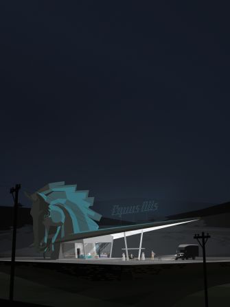 It was used as a specific visual reference by the designers of "Kentucky route zero," a 2013 indie game which plays with the user's perception of reality just like the painting does.