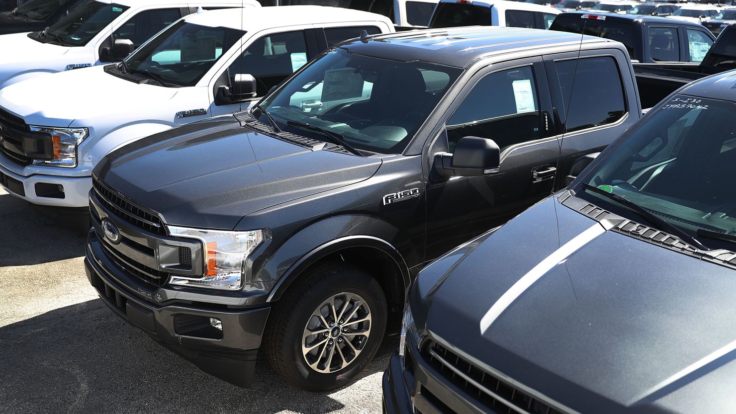 Ford F-150 trucks in 2017. The recall affects 2015-2018 F-150 Regular Cab and SuperCrew Cab vehicles.