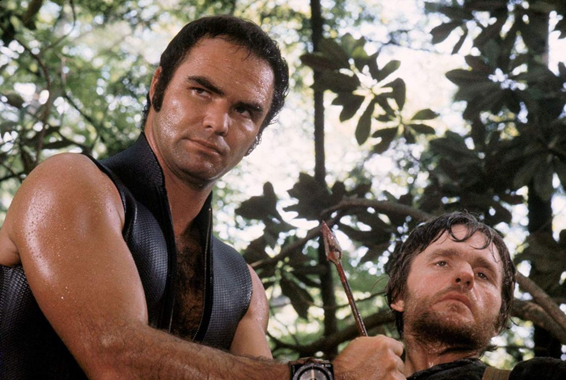 Burt Reynolds and Bill McKinney in "Deliverance."