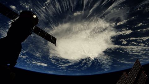 Florence appears over the open Atlantic in an image from the International Space Station.