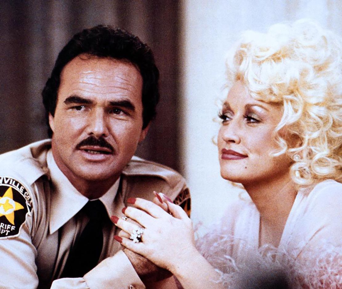 Burt Reynolds and Dolly Parton in "The Best Little Whorehouse in Texas."  