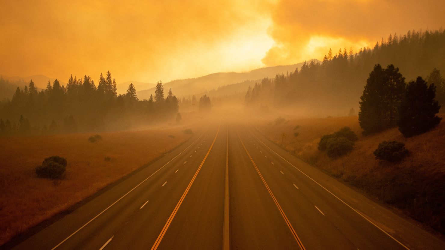 Portions of Interstate 5 in the Shasta Trinity National Forest were closed Thursday due to the wildfire.