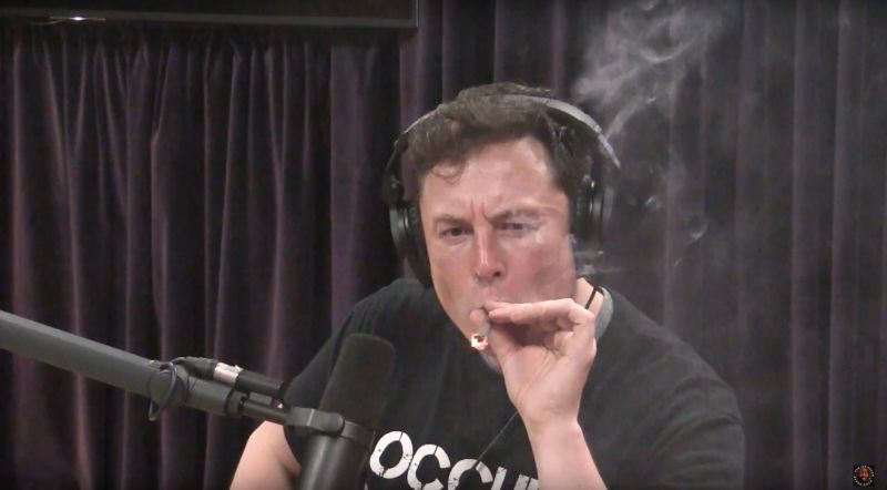 Painting of Elon Musk Smoking Weed on the Joe deals Rogan Experience, Space X and Tesla CEO on JRE, Limited Edition Canvas Print