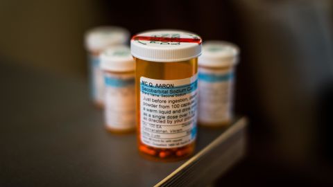 Aaron McQ's prescription bottle of secobarbital sodium.