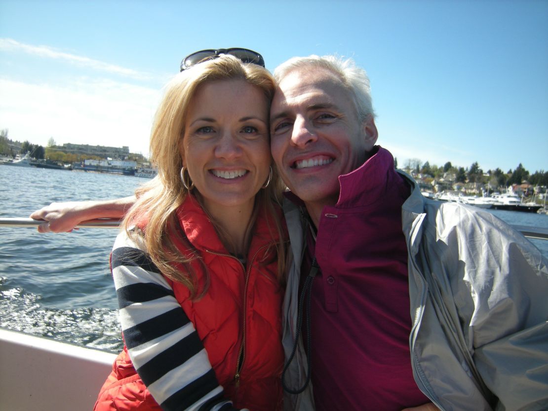 Aaron McQ and Karen Robinson go boating on Seattle's Portage Bay in 2013, before he fell ill.