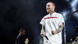 Mac Miller performs at Coachella Music & Arts Festival at the Empire Polo Club on in 2017