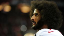 ATLANTA, GA - DECEMBER 18: Colin Kaepernick #7 of the San Francisco 49ers looks on from the sidelines during the second half against the Atlanta Falcons at the Georgia Dome on December 18, 2016 in Atlanta, Georgia. (Photo by Scott Cunningham/Getty Images)