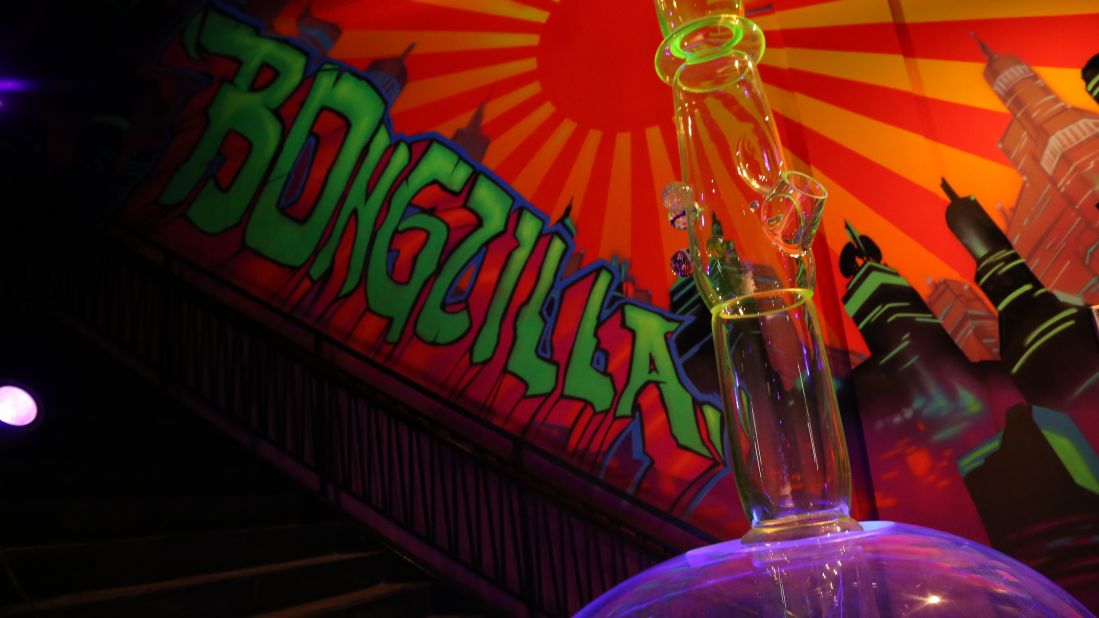 <strong>Bongzilla: </strong>The museum's 24-foot bong is made entirely of blown glass.