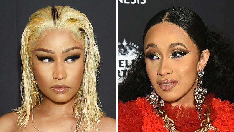 Rappers Nicki Minaj and Cardi B took their feud to new heights when the<a href="index.php?page=&url=http%3A%2F%2Fwww.cnn.com%2F2018%2F09%2F08%2Fentertainment%2Fnicki-minaj-cardi-b-fight%2Findex.html"> two got into a fight</a> leaving a New York Fashion Week party in September 2018. Partygoers posted video of the fight on social media. The pair traded insults in the public eye after and appeared to call a truce in October. 