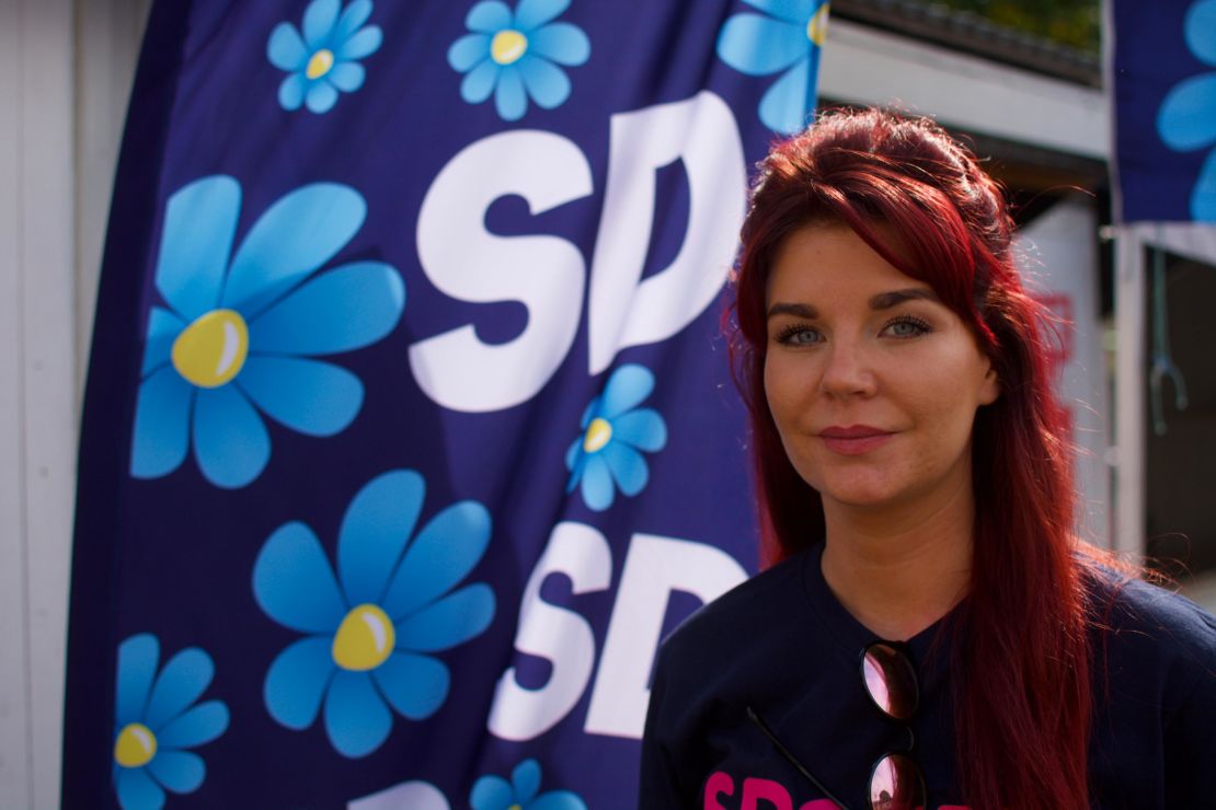 Louise Erixon, leader of the Sweden Democrats in Solvesborg and Akesson's fiance, says a feeling of insecurity has spread across the country.
