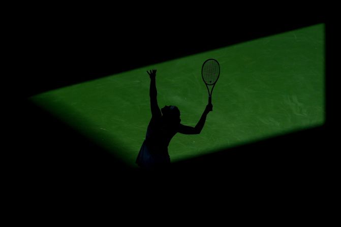 Aryna Sabalenka serves during the women's singles fourth round match against Naomi Osaka on day eight of the 2018 US Open on Monday, September 3.
