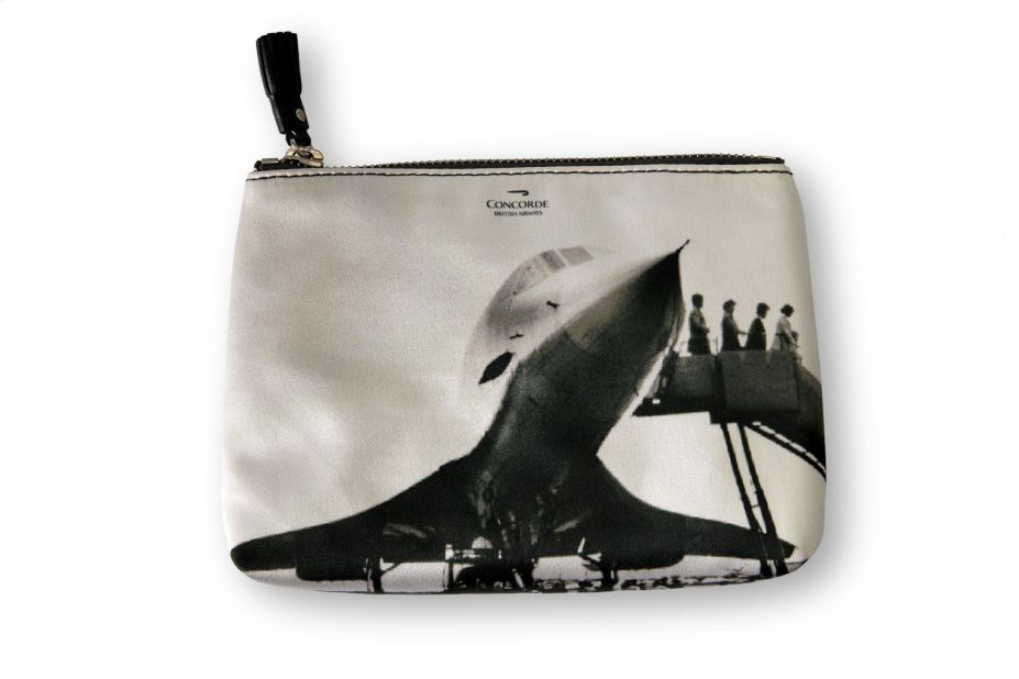 An Anya Hindmarch Concorde pouch from British Airways, 1990s.