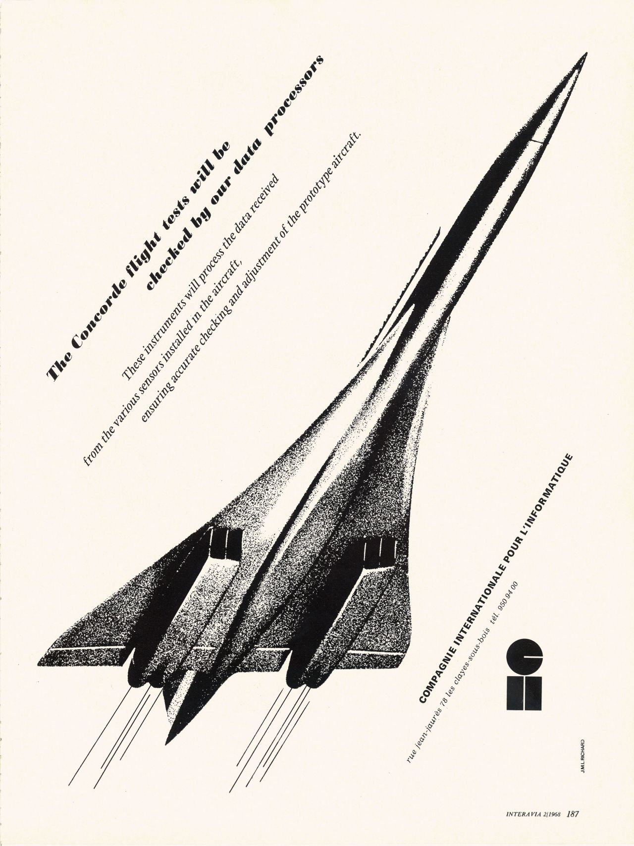An ad campaign featuring Concorde from 1968.