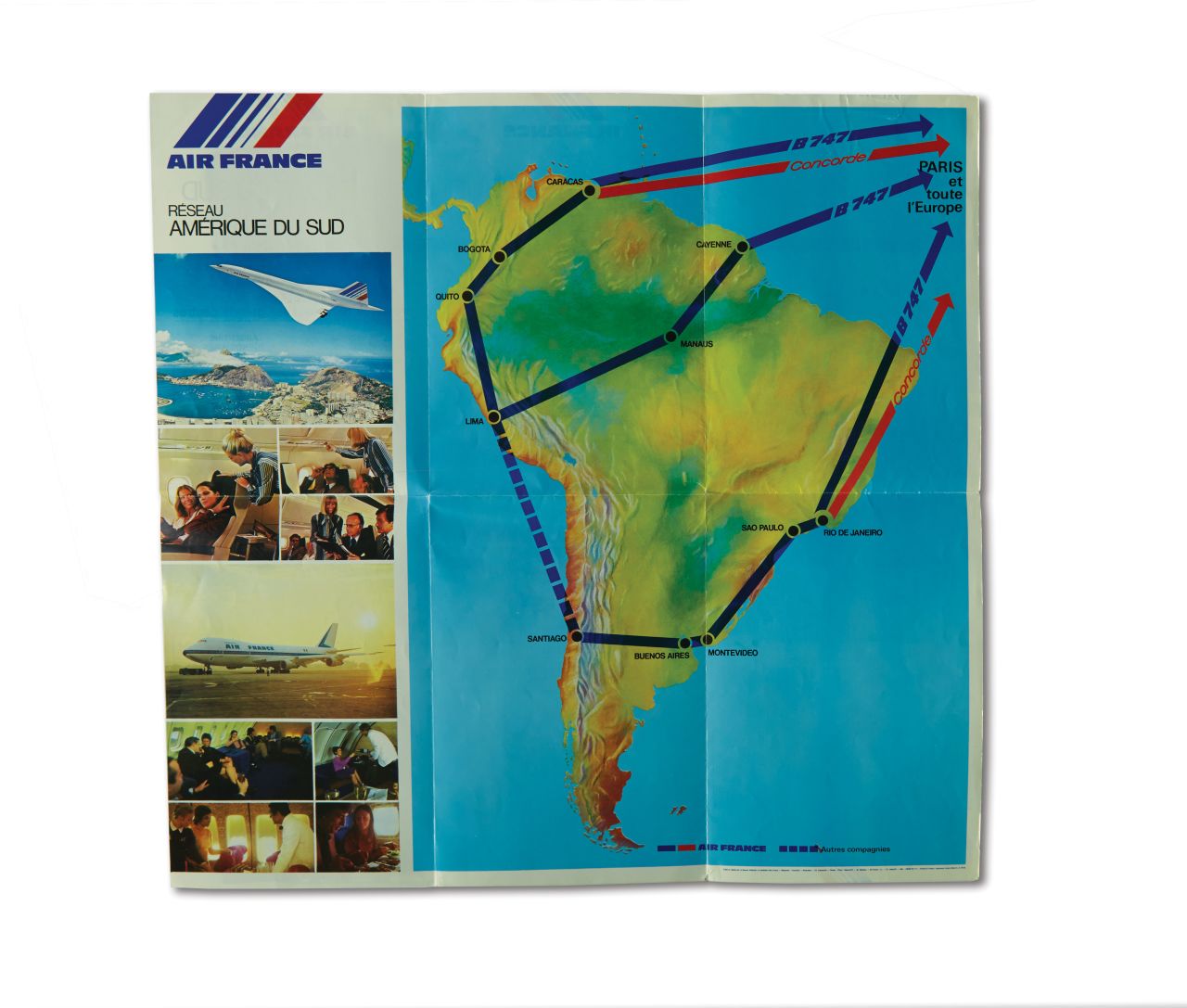 Air France Concorde South America brochure from 1976.
