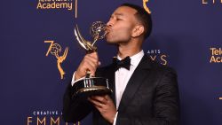 LOS ANGELES, CA - SEPTEMBER 09:  John Legend poses in the press room during the 2018 Creative Arts Emmys at Microsoft Theater on September 9, 2018 in Los Angeles, California.  (Photo by Alberto E. Rodriguez/Getty Images)