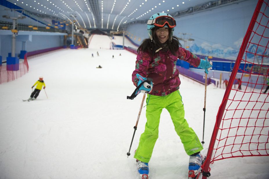 Harbin Wanda Indoor Ski and Winter Sports Resort in China's far northeast became the largest indoor ski park when it opened in 2017. China is creating a number of snow sport complexes in the run-up to the Beijing Winter Olympics in 2022.