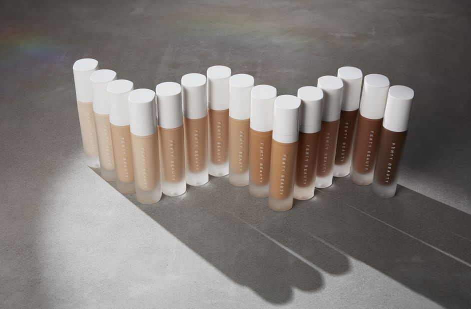 Fenty Beauty is an affordable make-up range designed for all skin tones, including a spectrum of darker ones not accommodated by existing brands, and created by Rihanna.