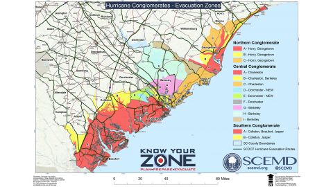 Mandatory evacuations start in coastal South Carolina Tuesday at noon.