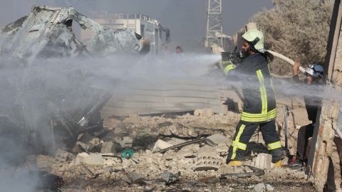 The aftermath of airstrikes on Friday in Khan Sheikhoun.