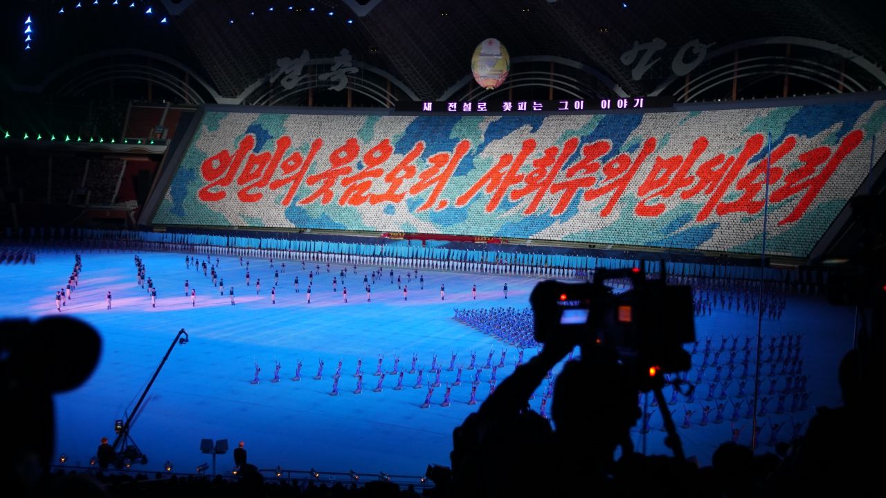 Performance dance during the opening of North Korea's famed Mass Games September 9.