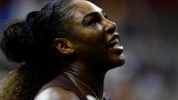 NEW YORK, NY - SEPTEMBER 08:  Serena Williams of the United States reacts during her Women's Singles finals match against Naomi Osaka of Japan on Day Thirteen of the 2018 US Open at the USTA Billie Jean King National Tennis Center on September 8, 2018 in the Flushing neighborhood of the Queens borough of New York City.  