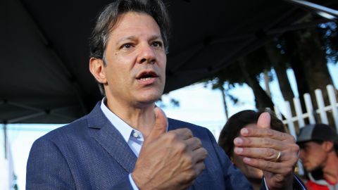 Fernando Haddad, of the Workers' Party, is the other frontrunner in the presidential race