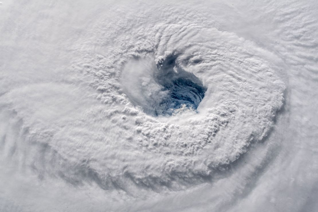 The massive eye of Hurricane Florence is shown from space in 2018. Forecasters say there is a 70% chance that another major hurricane could make landfall in the US this year.