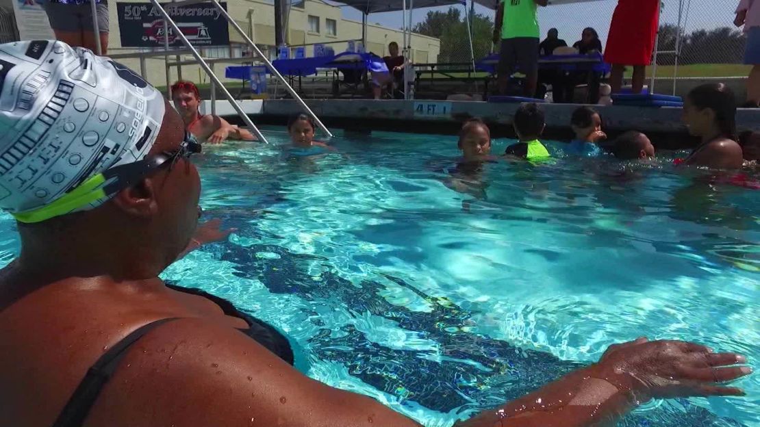Stancil started a foundation to provide free swimming lessons for the youth of Riverside, California. 