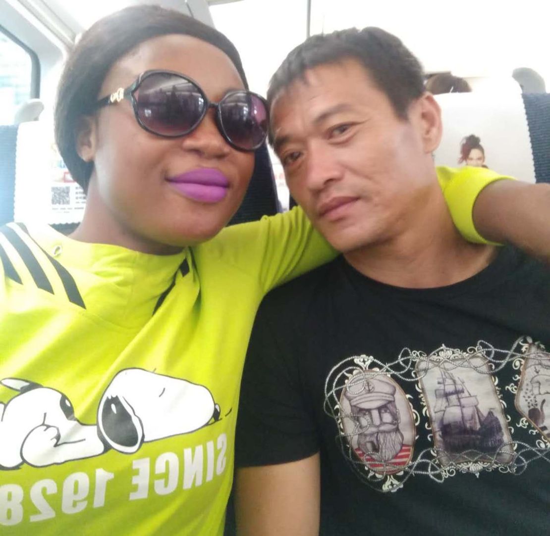 Sandra Made and Zou Qianshun say they are one of five Chinese-African couples in their town in Liaoning province, China.
