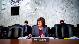 Sen. Susan Collins (R-ME) arrives before Retired Vice Adm. Joseph Maguire testifies during a Senate Intelligence Committee hearing to be confirmed as the director of the National Counterterrorism Center, on Capitol Hill, on July 25, 2018 in Washington, DC. (Al Drago/Getty Images)